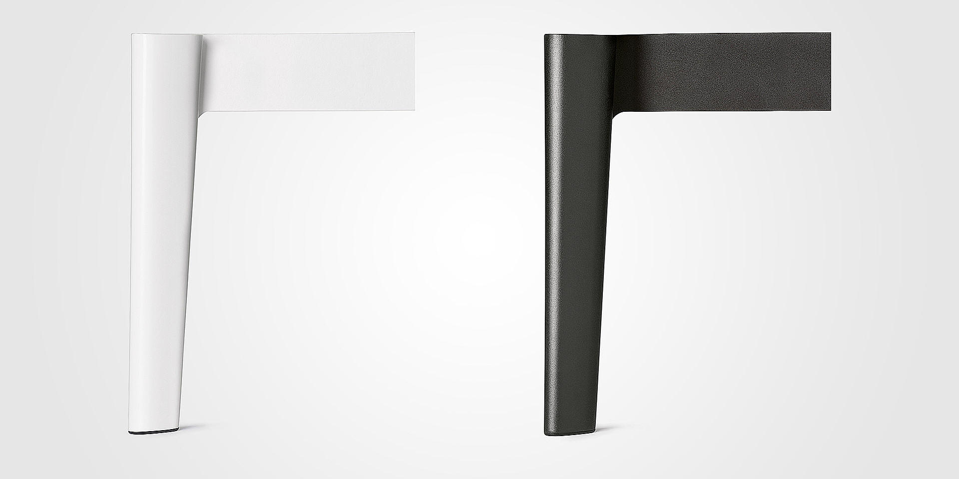 Алуминиумски ногарки прекриени во бела или црна боја